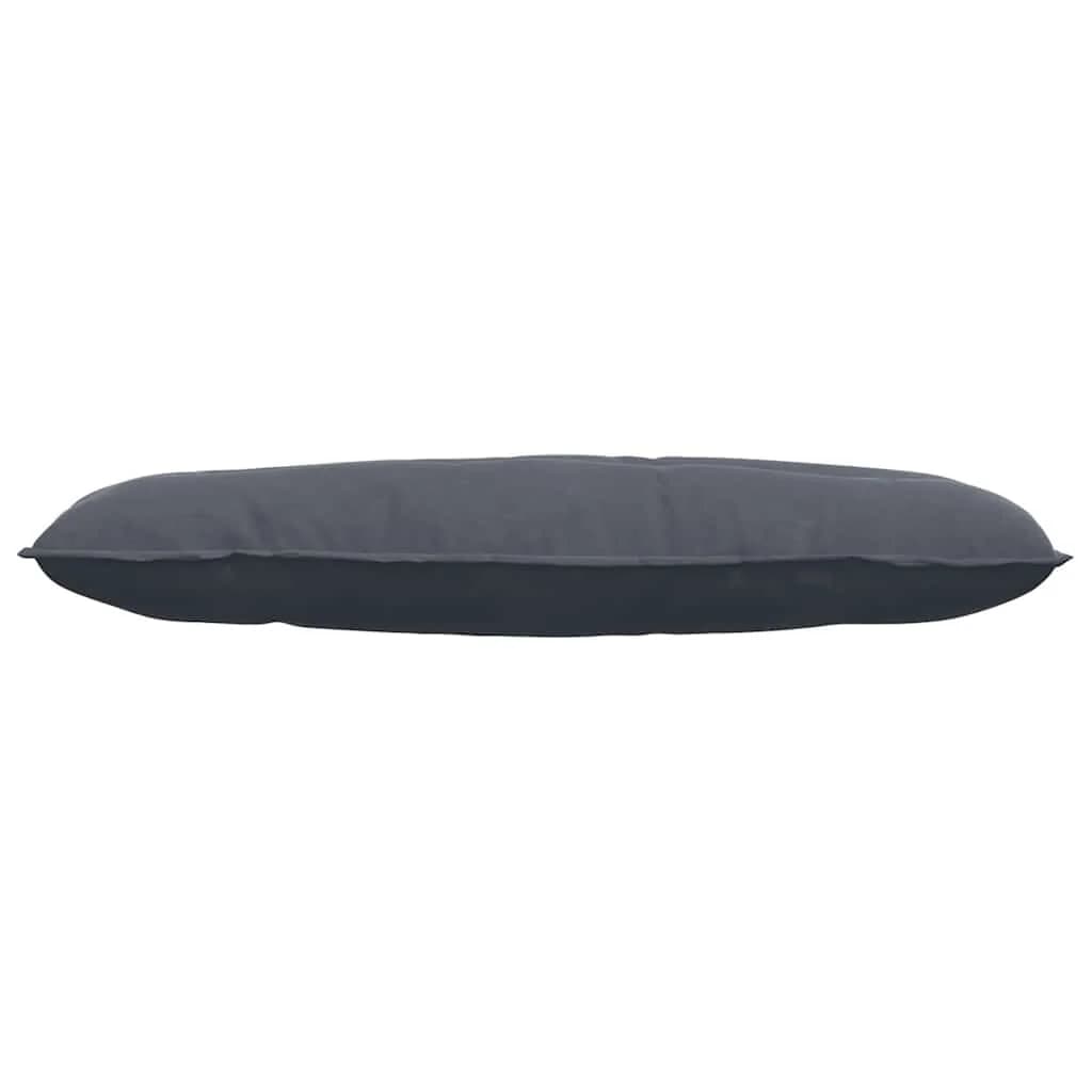 Poglavni vzglavnik Temno siva 120 x 50 cm Žametna tkanina - slika 5