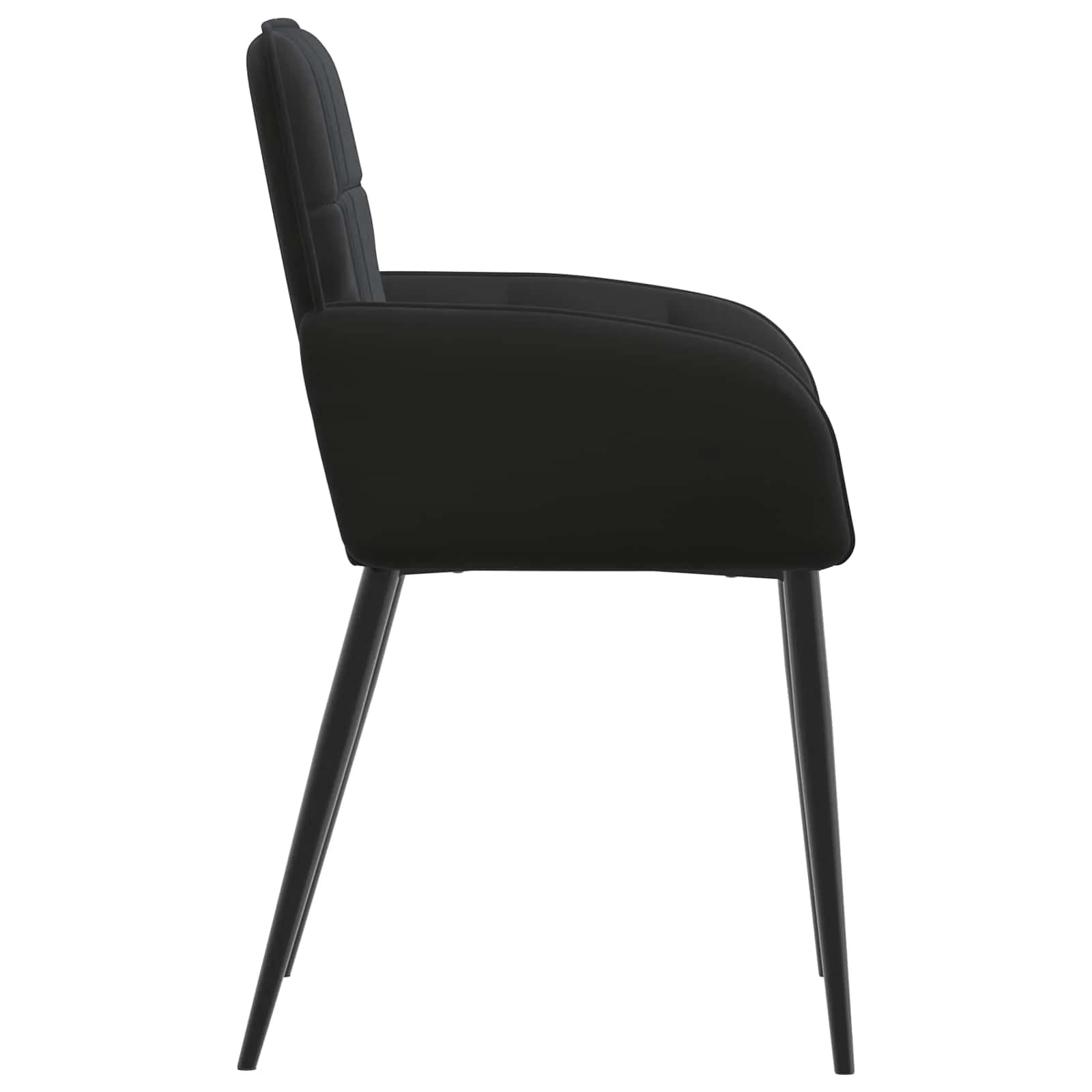 Jedilni stoli 6 kos Žamet Črna 57 x 50 x 85 cm - slika 4