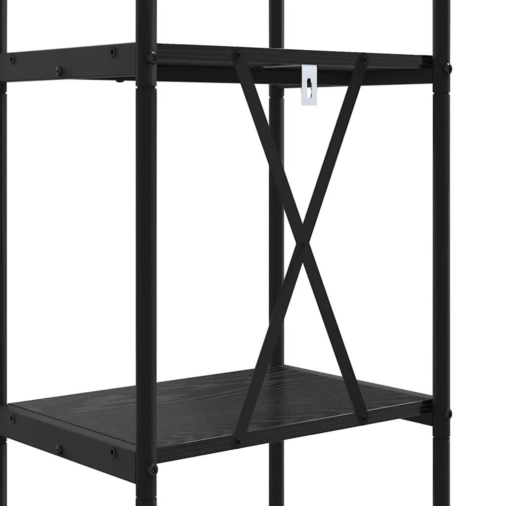 Knjižna polica 3 nivojev 40 x 30 x 109 cm Inženirski les - slika 9