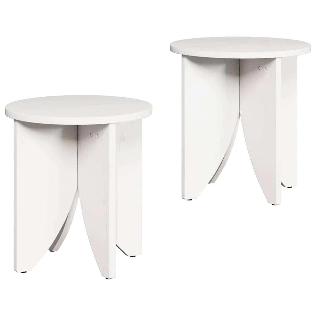 Klubska miza 2 kos Bela 41,5 x 41,5 x 44 cm - slika 2