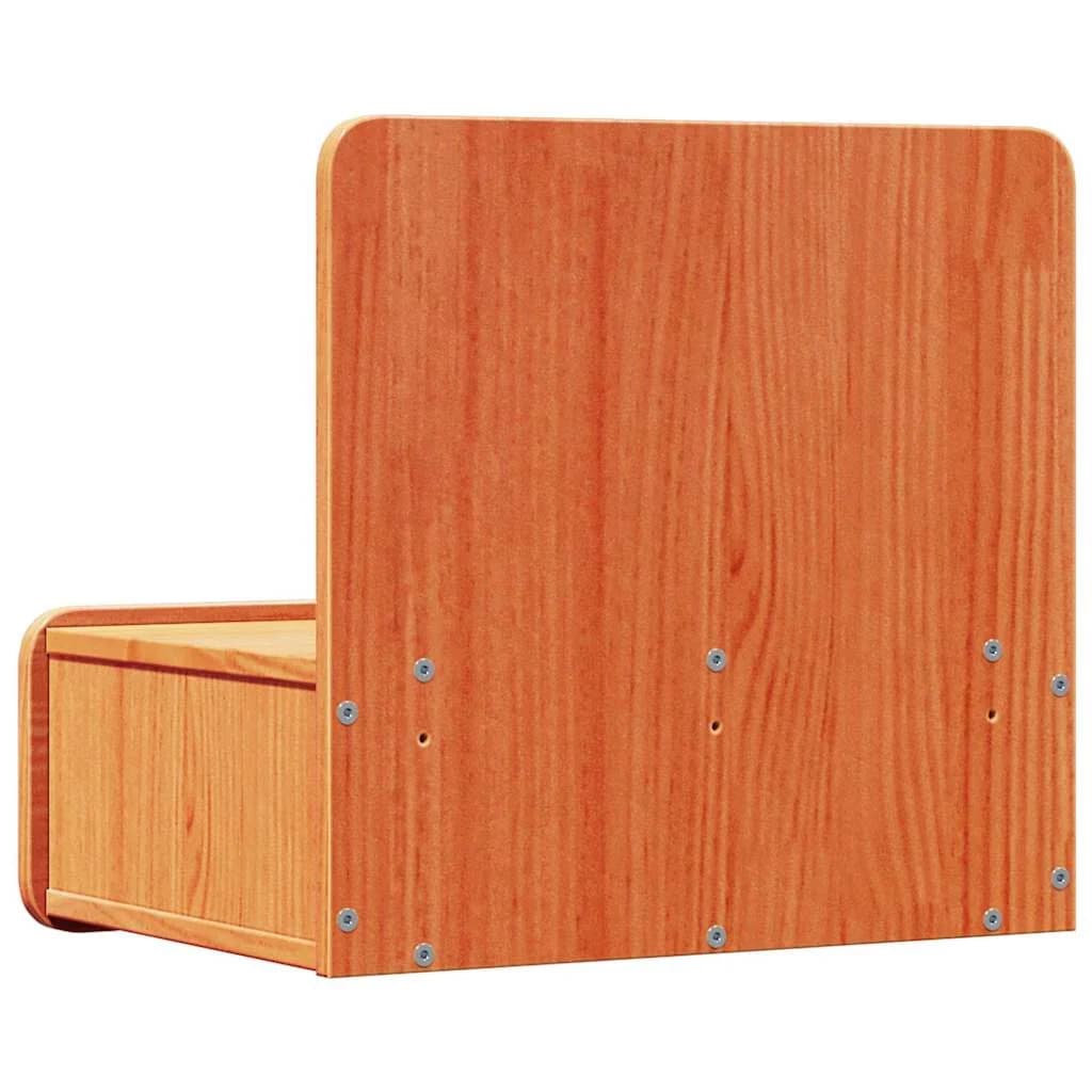 Nočna omarica Voskast rjav 44 x 32,5 x 40 cm Trdna borovina - slika 8