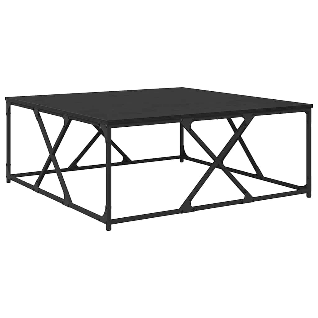 Klubska miza Črna Orehovina 100 x 100 x 40 cm Inženirski les - slika 7