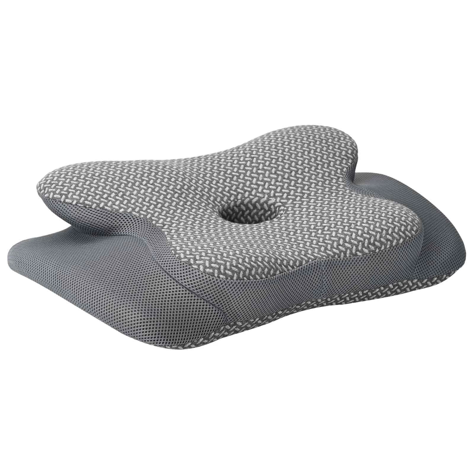 Vzglavnik za vrat Siva Spominska pena 58 x 38 x 12 cm - slika 3