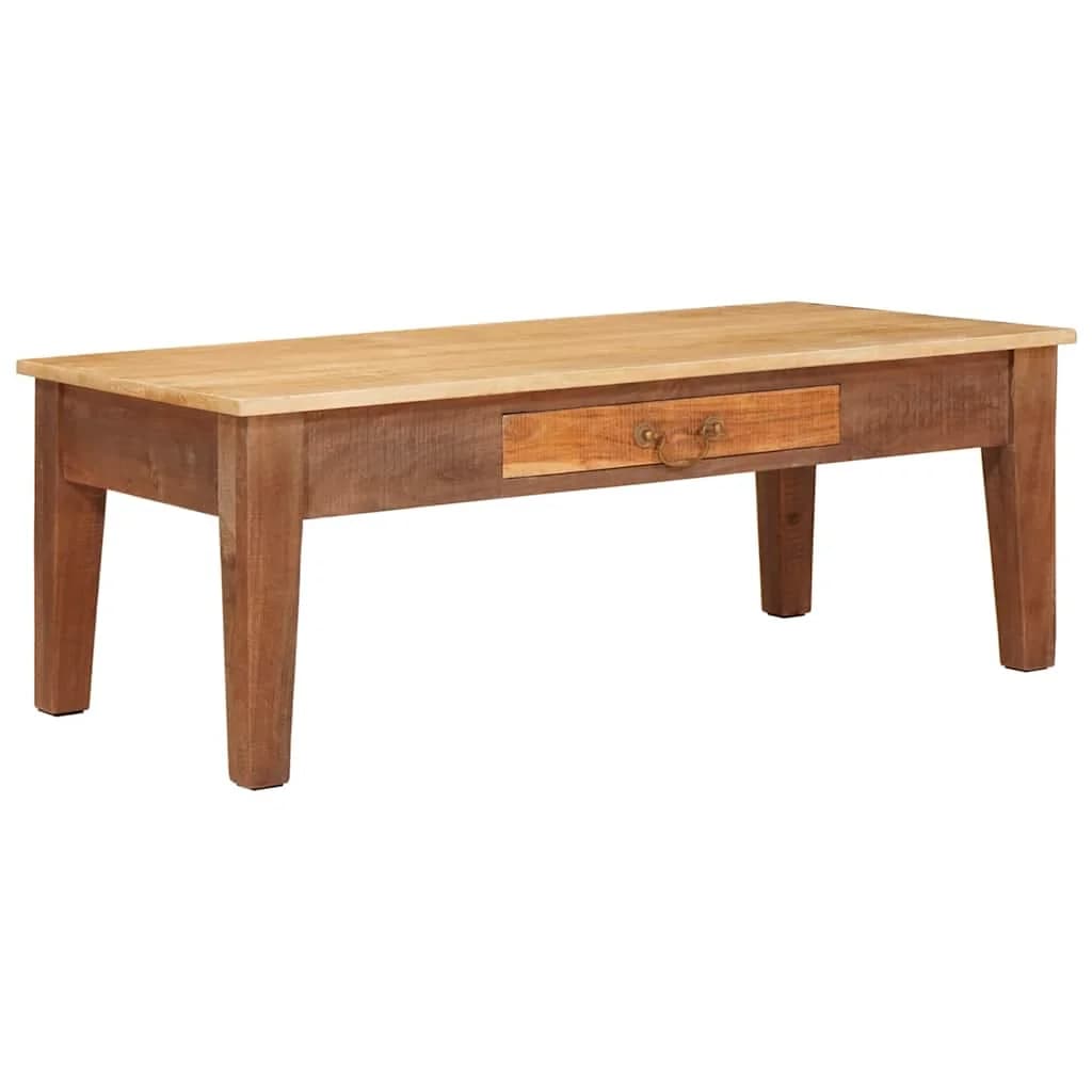 Klubska miza Rjava 110 x 55 x 40 cm Masiven les manga - slika 2