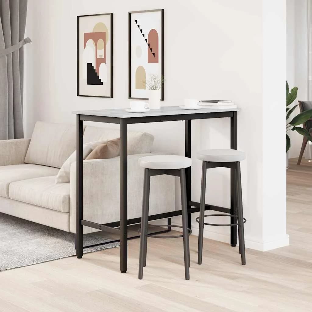 miza Siva Sonoma 100 x 50 x 90,5 cm Inženirski les in jeklo - slika 4
