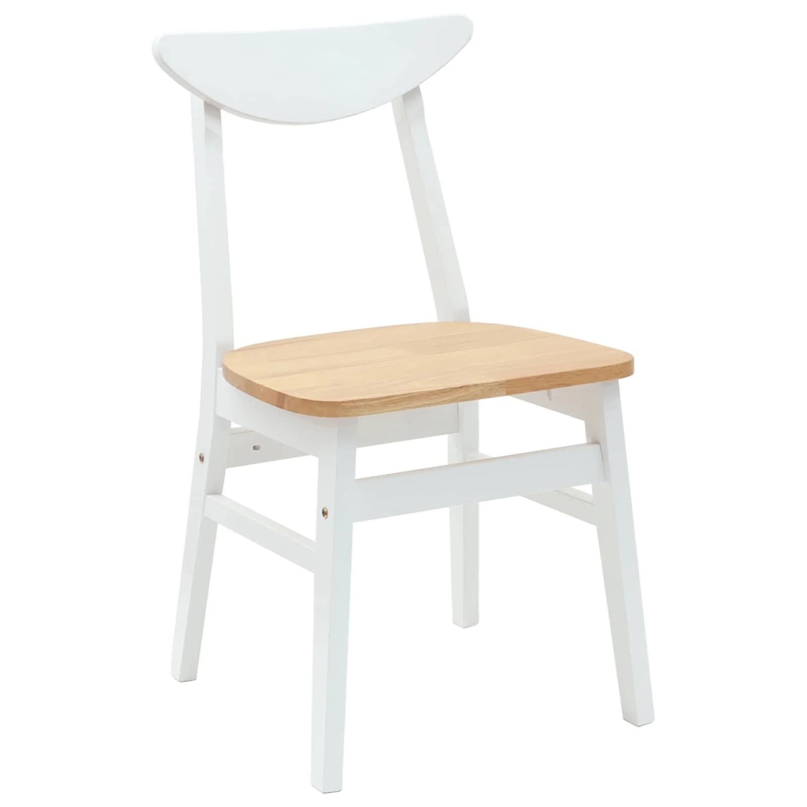 Jedilni stoli 2 kos Masivno gumovo les Bela 42 x 47,5 x 81 cm - slika 4