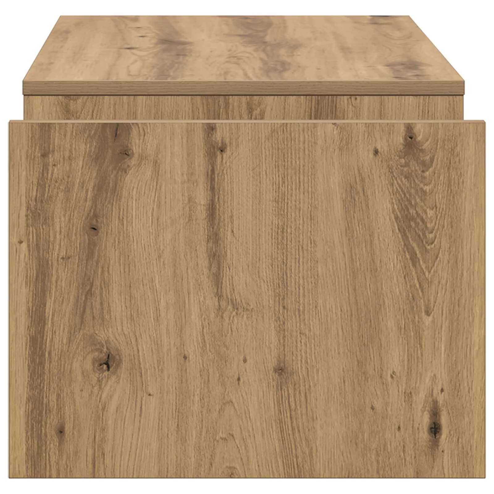 Klubska miza Umetni hrast 90 x 45 x 35 cm Inženirski les - slika 6