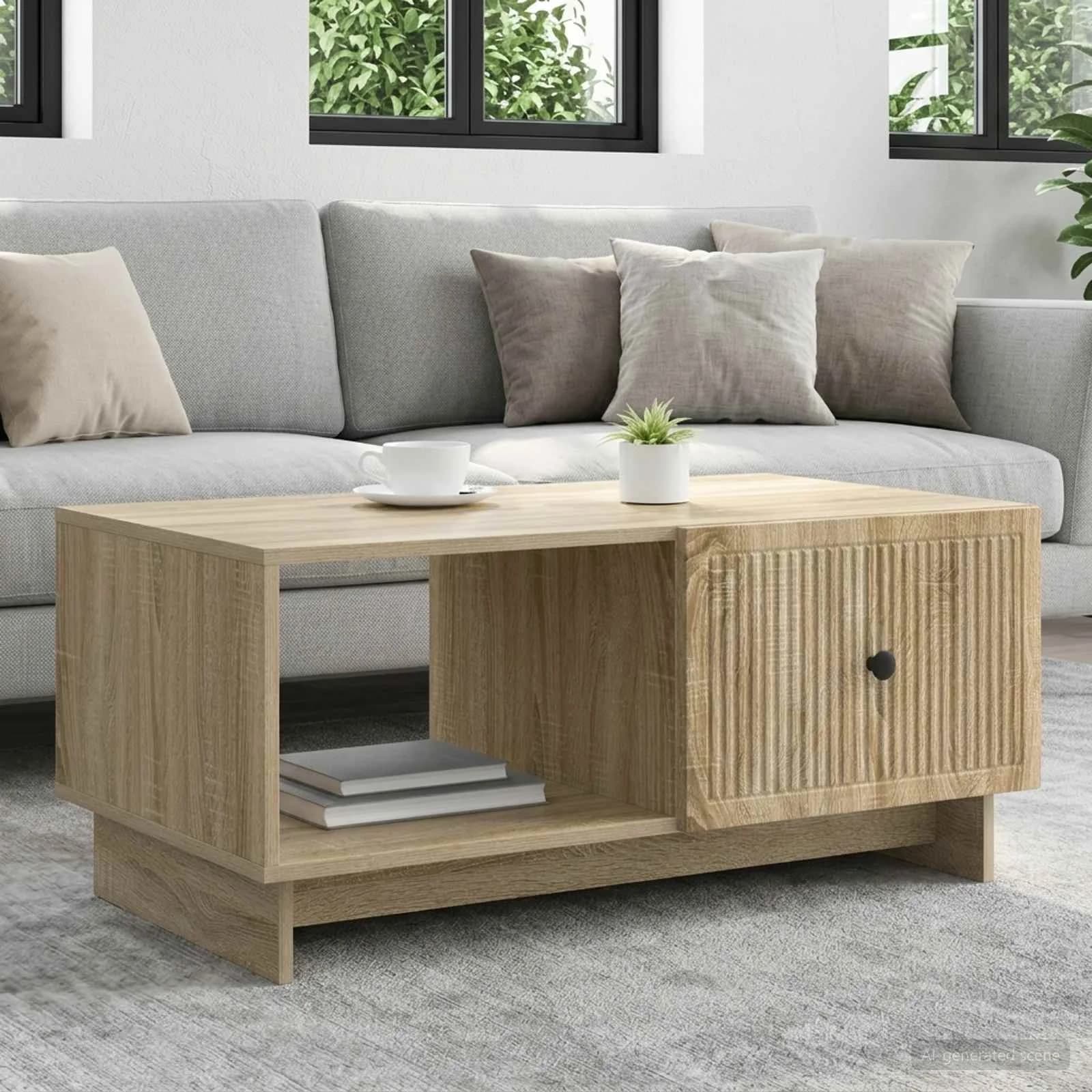 Klubska miza Sonoma hrast 90 x 50 x 40 cm Inženirski les