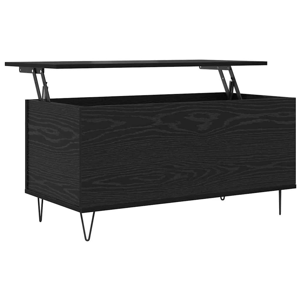 Klubska miza Črni hrast 90 x 44.5 x 45 cm Inženirski les - slika 5