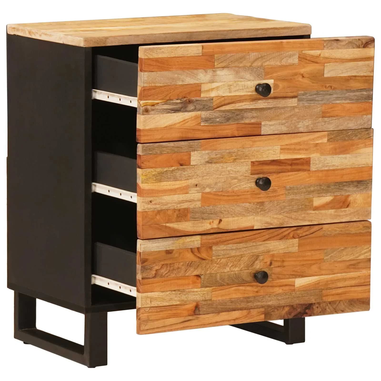 Posteljna omarica Rjava 50 x 33 x 62 cm Masiven les manga - slika 2
