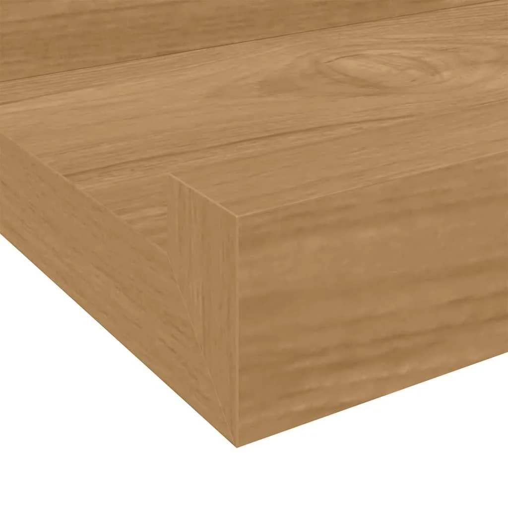 Stenska polica Montaža za steno 4 kos Rjava 40 x 9 x 3 cm - slika 11