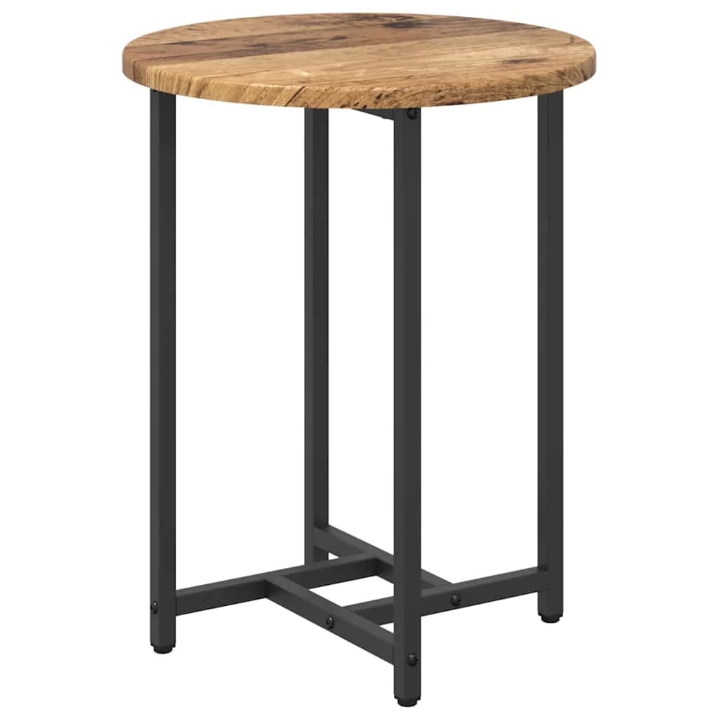 Komplet stranskih mizic 2 kos Staro les in črna 50 x 50 x 50 cm - slika 6
