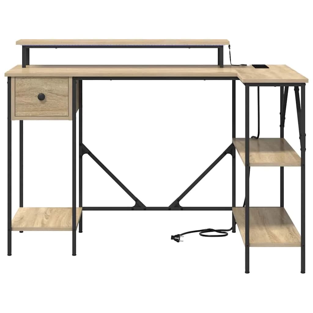 Miza Sonoma hrast Inženirski les 120 x 79 x 86,5 cm - slika 8