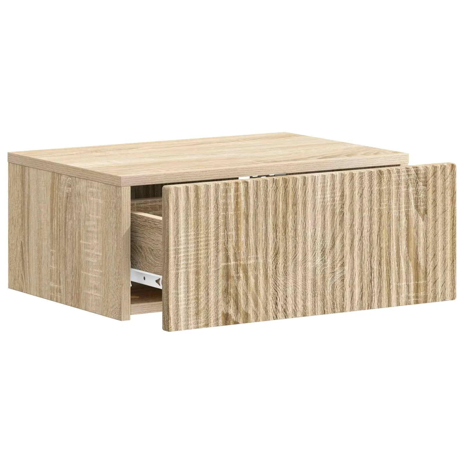 Stenski nočni omarici 2 kos Sonoma hrast 49 x 34,5 x 20 cm - slika 6