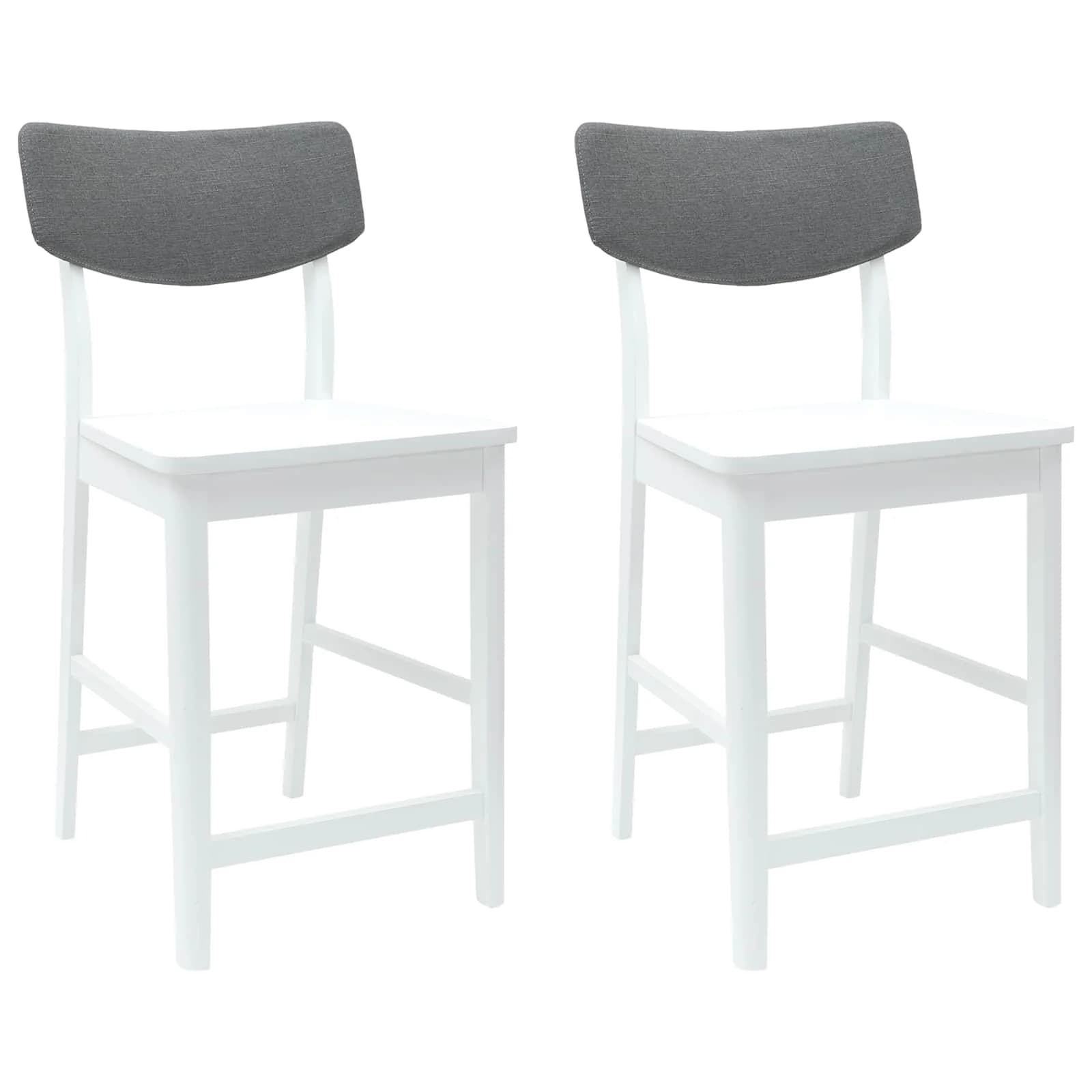 Jedilni stoli 2 kos Masivno gumovo les Bela 48 x 49 x 95 cm - slika 2
