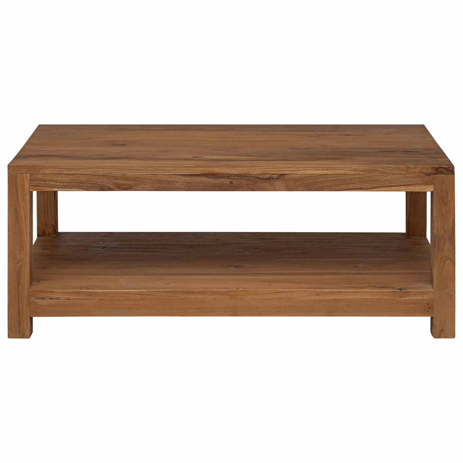 Klubska miza Naravna 100 x 50 x 40 cm Trden tikov les - slika 2