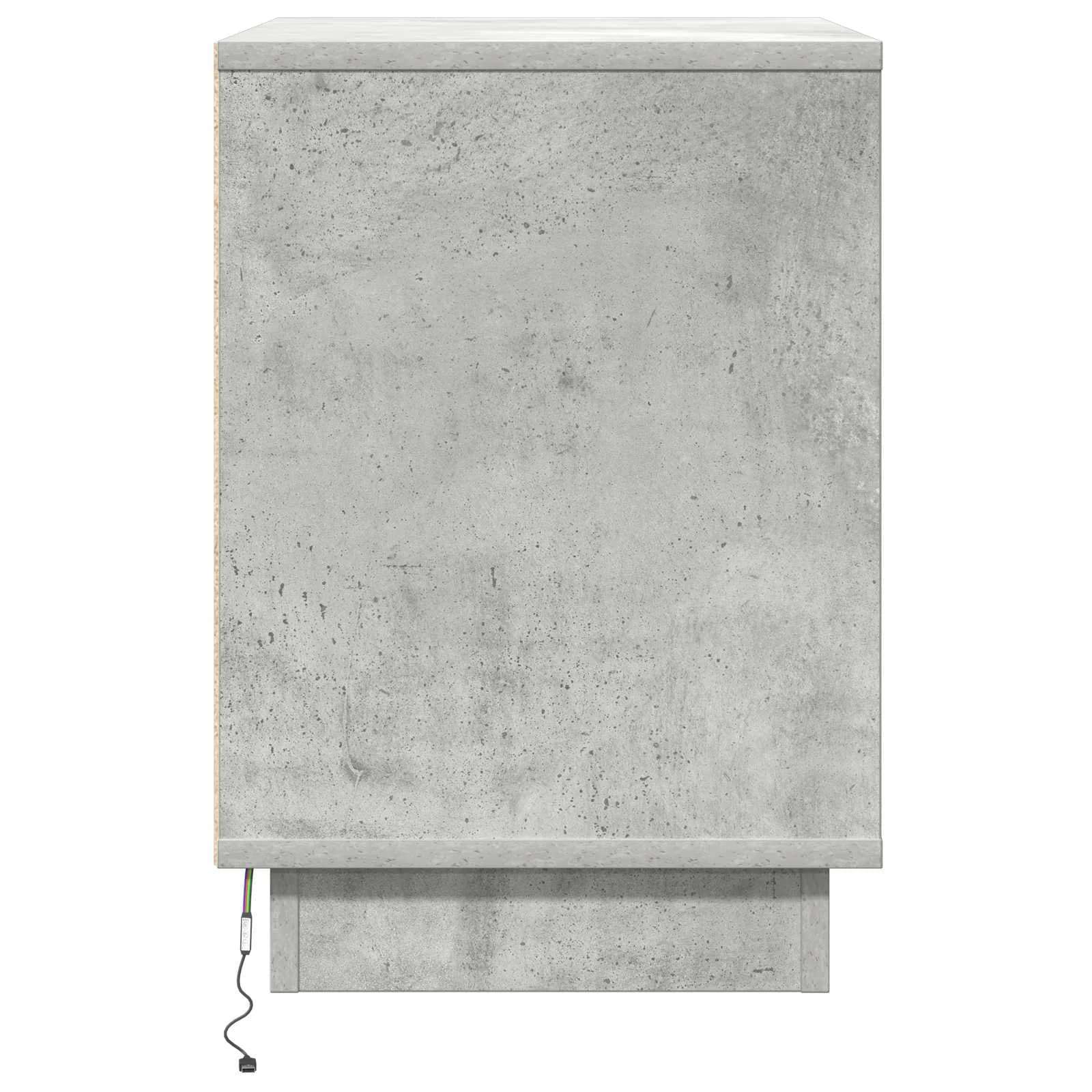 Nočna omarica Betonsko siva 50 x 34,5 x 50 cm. Inženirski les - slika 7