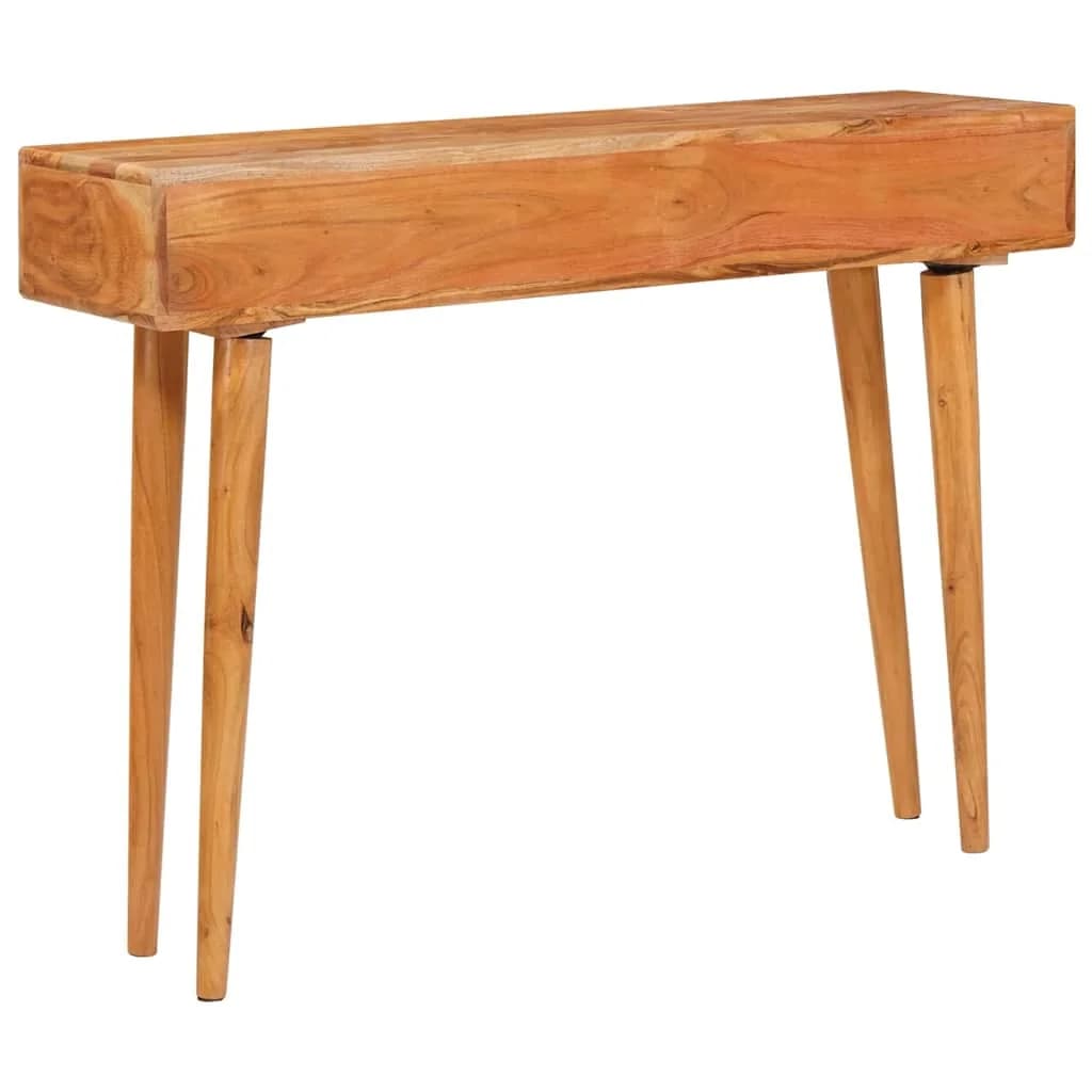 Konzolna miza Rjava 110 x 30 x 80 cm Masiven les akacije - slika 7