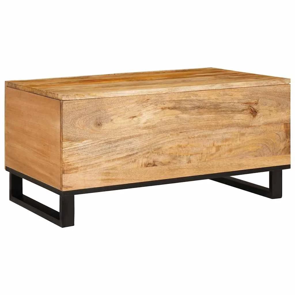 Klubska miza Naravna 80 x 50 x 40 cm Masiven les manga - slika 5