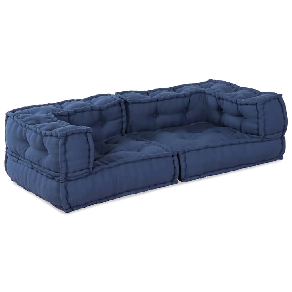 Modularna sedežna enota 3 kos Blago Indigo 140 x 70 x 36 cm - slika 2