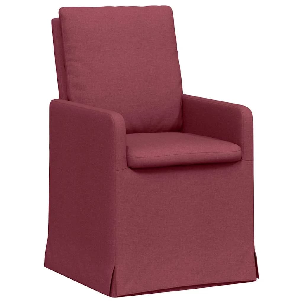 Jedilni stoli 2 kos blago vinsko rdeča 57 x 67 x 98 cm - slika 2