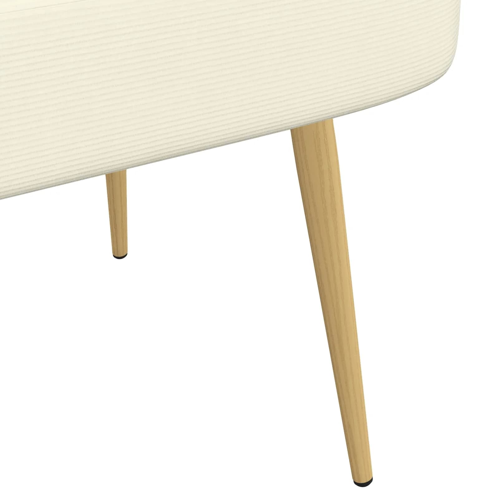 Oblazinjena klop z naslonom Krem 110 x 60 x 76 cm - slika 6