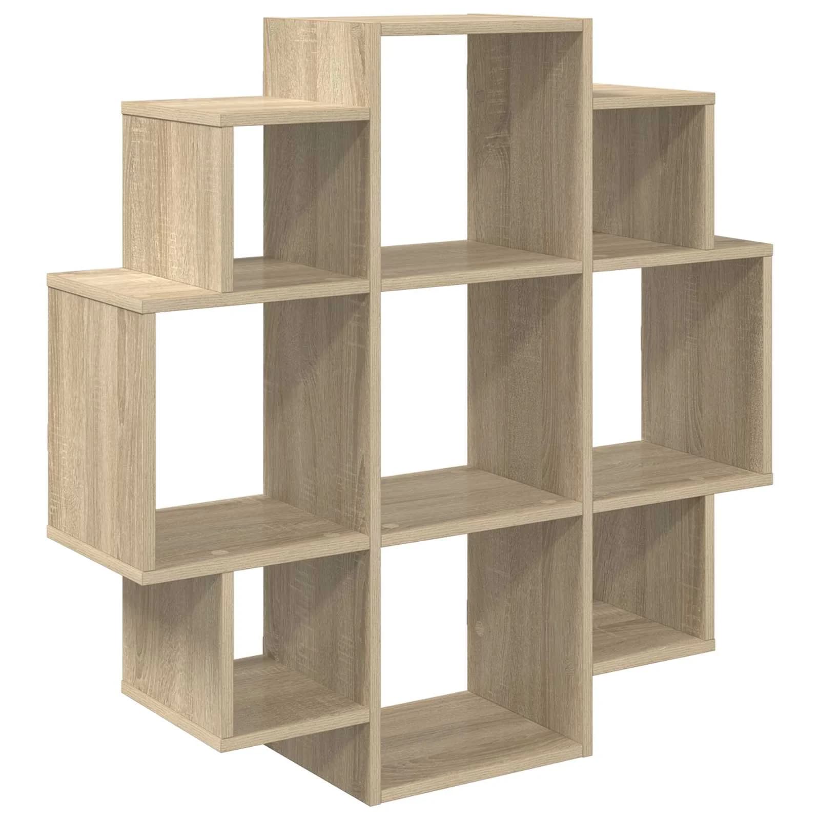 Stenska polica Sonoma hrast 90 x 25 x 90 cm Inženirski les - slika 2