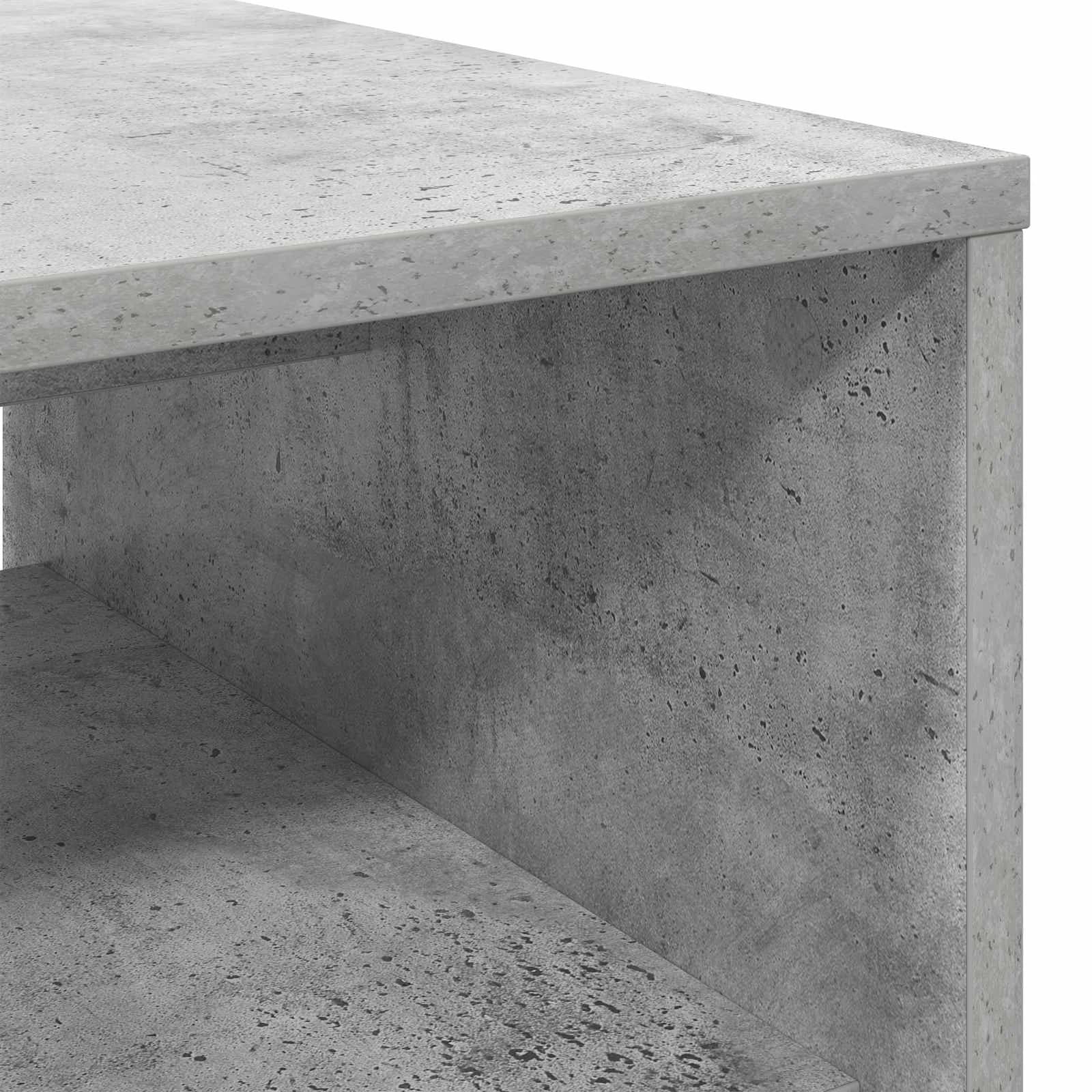 Klubska miza Betonsko siva 80 x 50 x 40 cm Inženirski les - slika 8