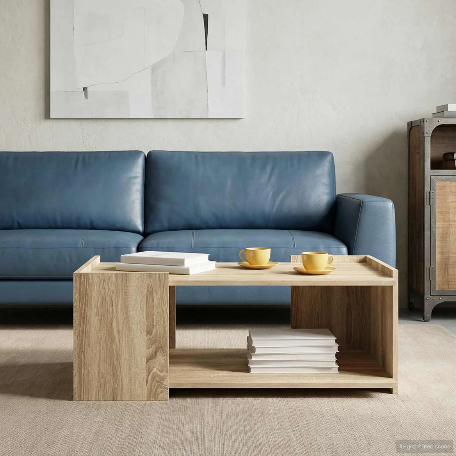 Klubska miza Sonoma hrast 90 x 50 x 33 cm Inženirski les - slika 4