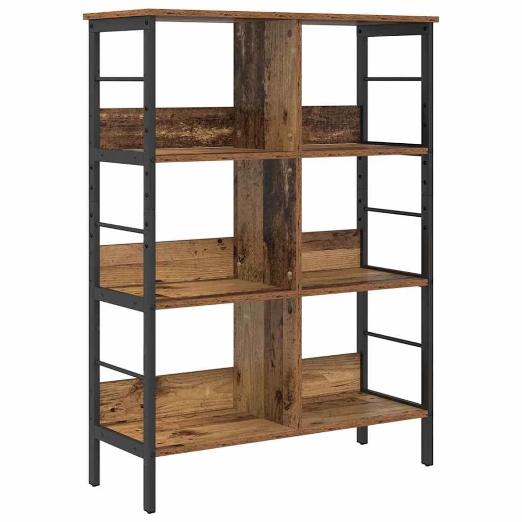 Knjižna polica 6 nivojev 82 x 32 x 112 cm Inženirski les - slika 2