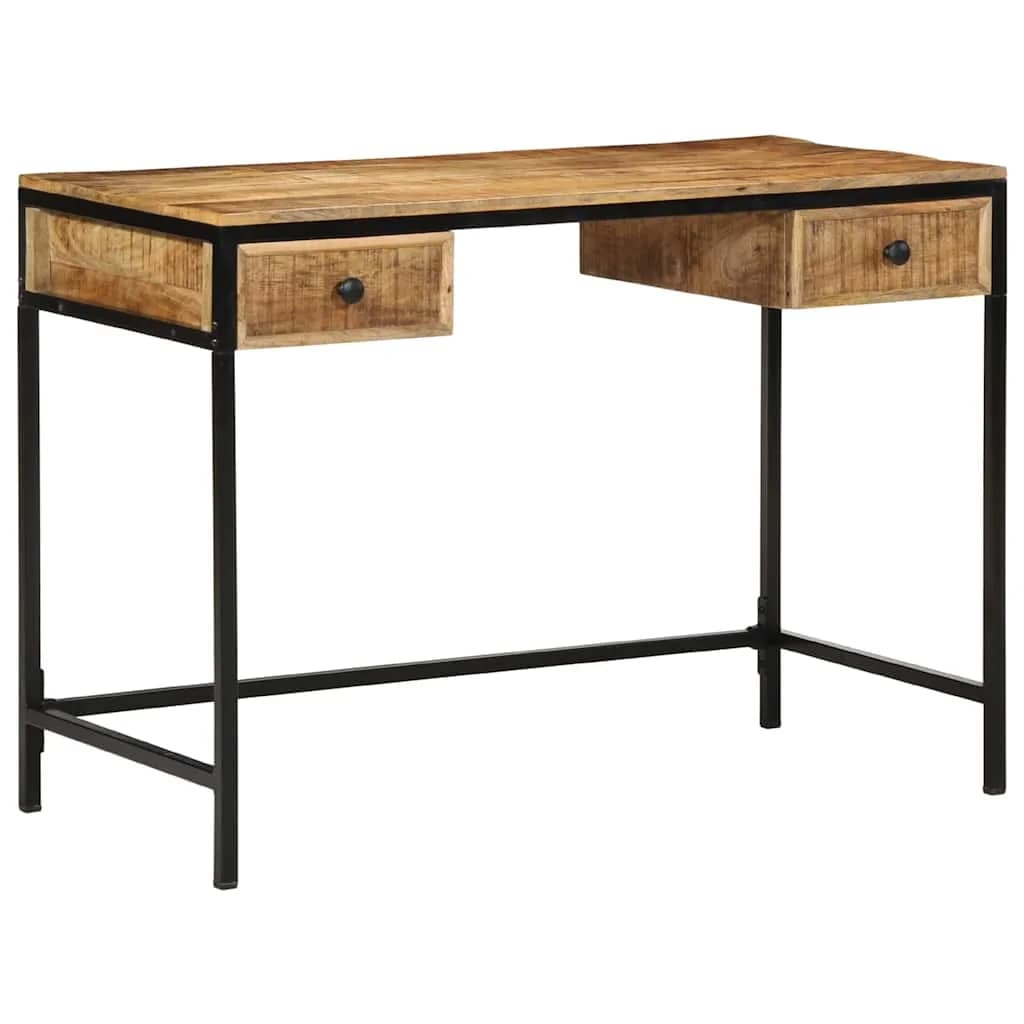 Pisalna miza Rjava 105 x 50 x 75 cm Trdna mango les in kovina - slika 4