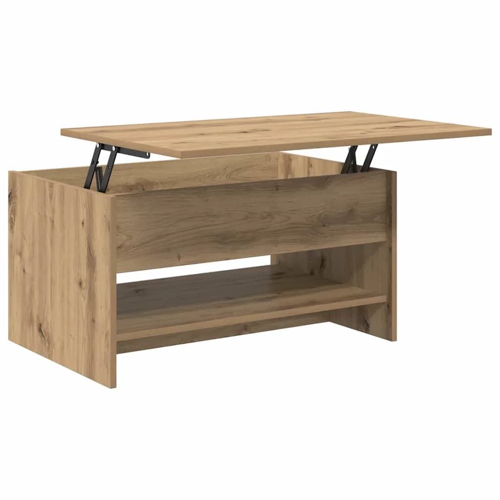 Klubska miza Umetni hrast 80 x 50,5 x 41,5 cm Inženirski les - slika 5