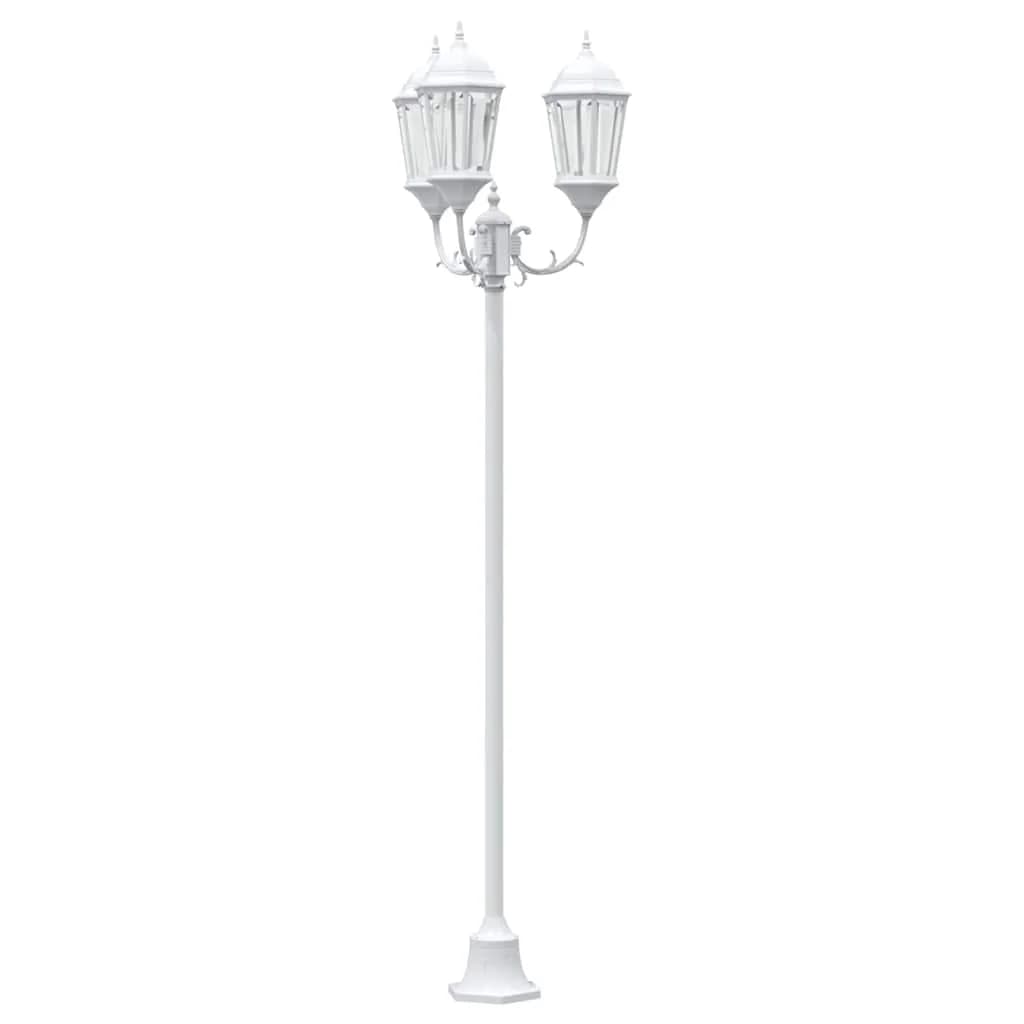 Vrtnarska svetilka Bela 57 x 49 x 241 cm Aluminij in steklo - slika 2