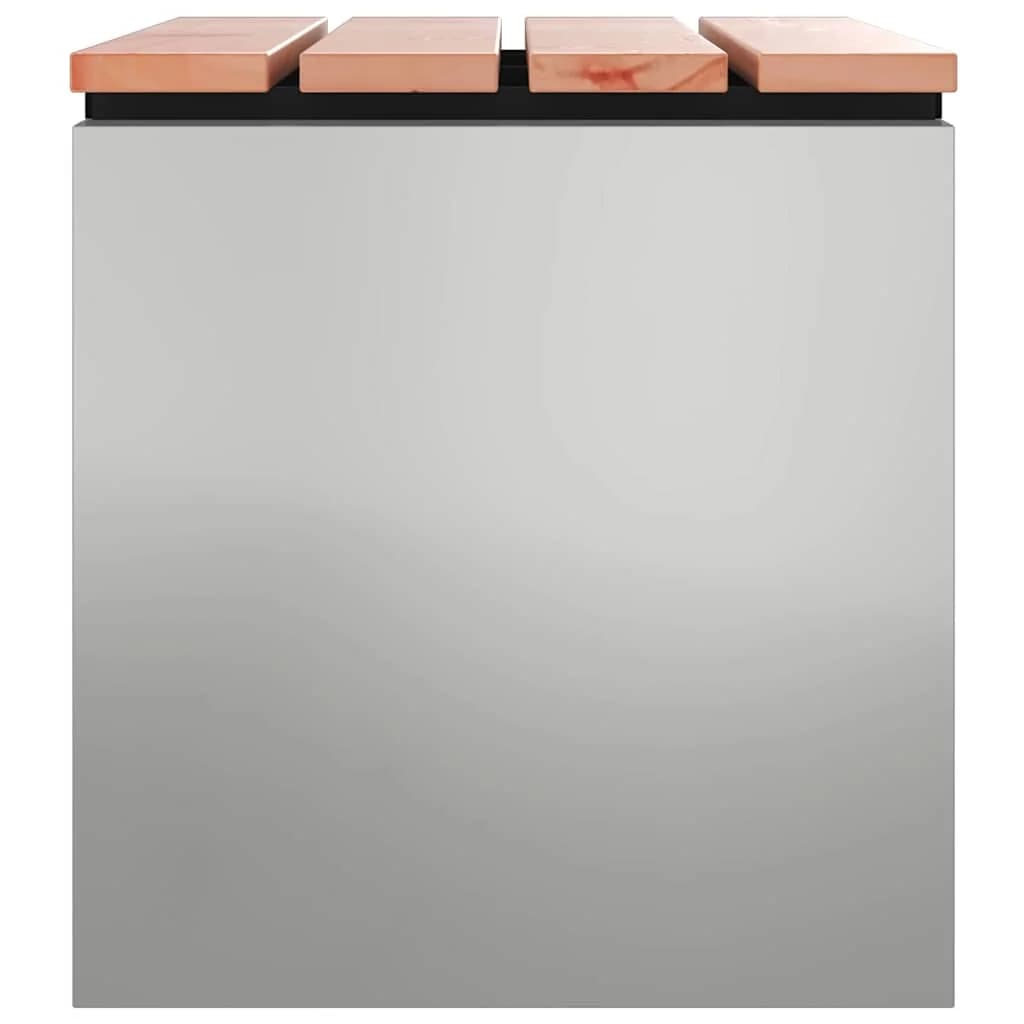 Vrtna klop srebrna 60 x 40 x 43 cm Pocinkano jeklo - slika 5