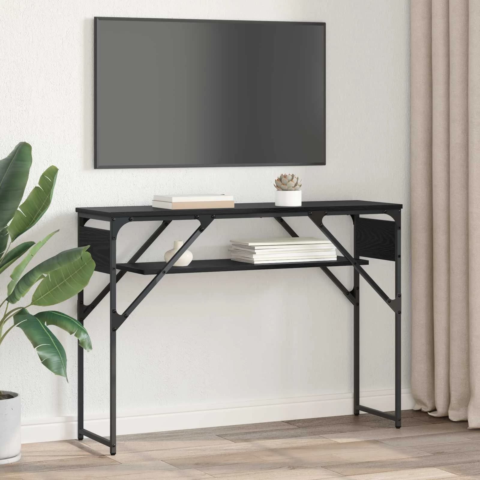 Konzolnamizica Črna Orehovina Inženirski les 105x30x75cm - slika 4
