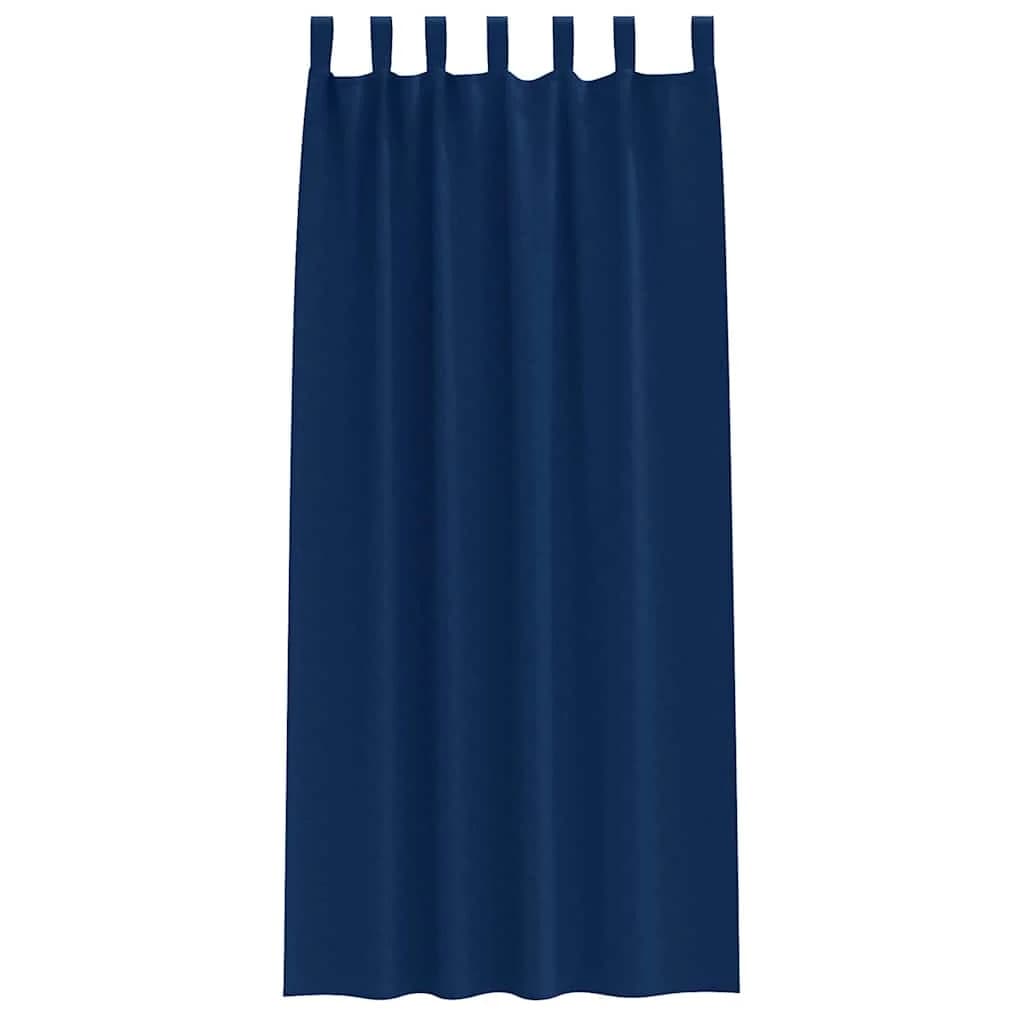 Zavese za zatemnitev z obroči 2 kos Temno modra 245 x 140 cm - slika 4