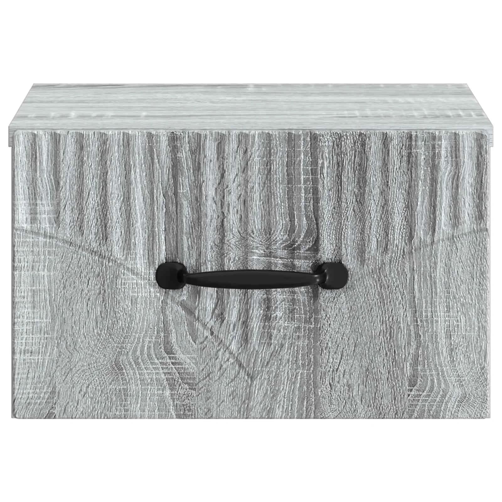 Stenski nočni omarici 2 kos Siva Sonoma 34,5 x 33 x 20 cm - slika 7