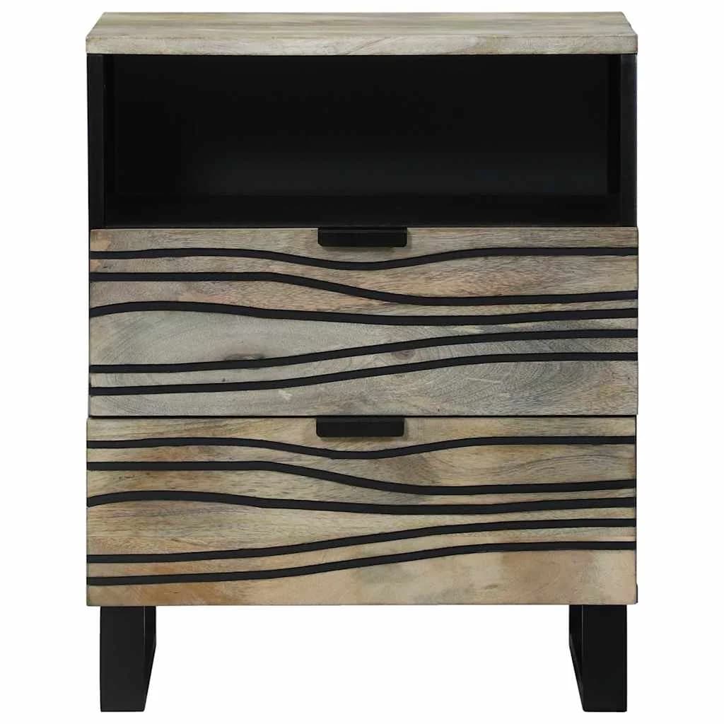 Nočna omarica Bela 50 x 33 x 62 cm Inženirski les - slika 3