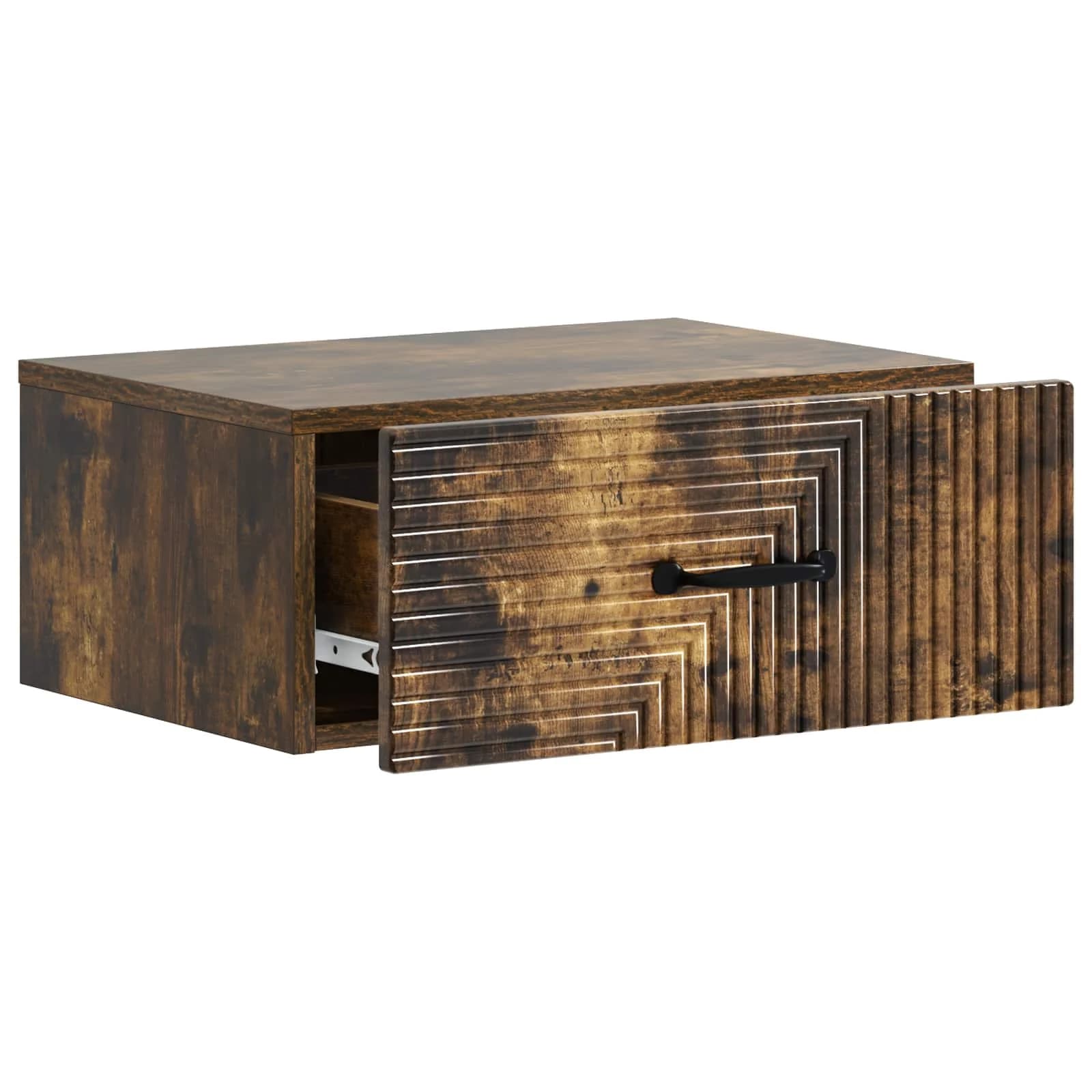 Stenski nočni omarici 2 kos Dimljen hrast 49 x 34,5 x 20 cm - slika 6