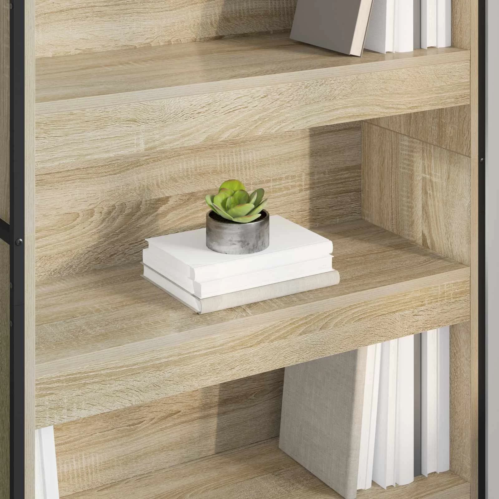 Knjigovni omar 80 x 30 x 189,5 cm Inženirski les Sonoma - slika 4