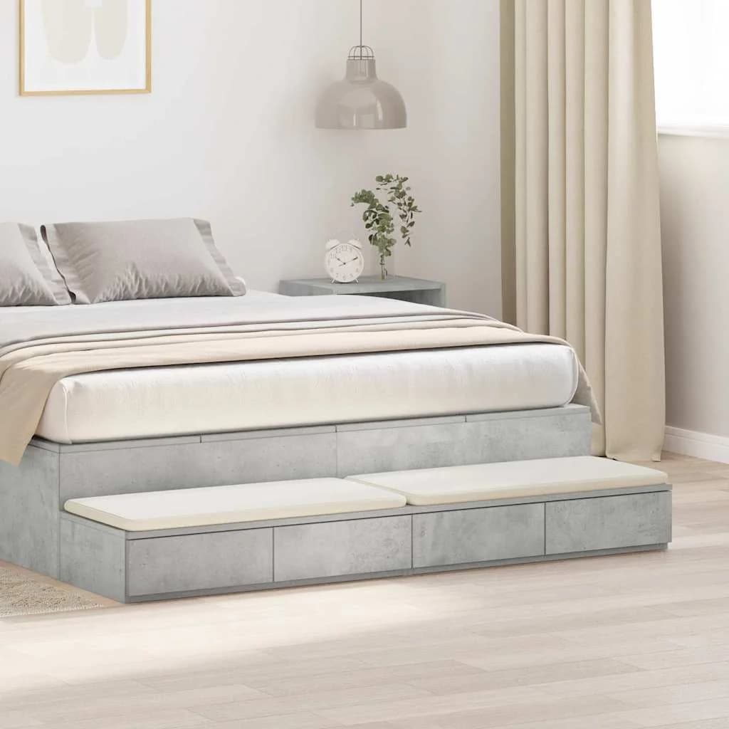 Posteljni predali Betonsko siva 135 x 36,5 x 16,5 cm