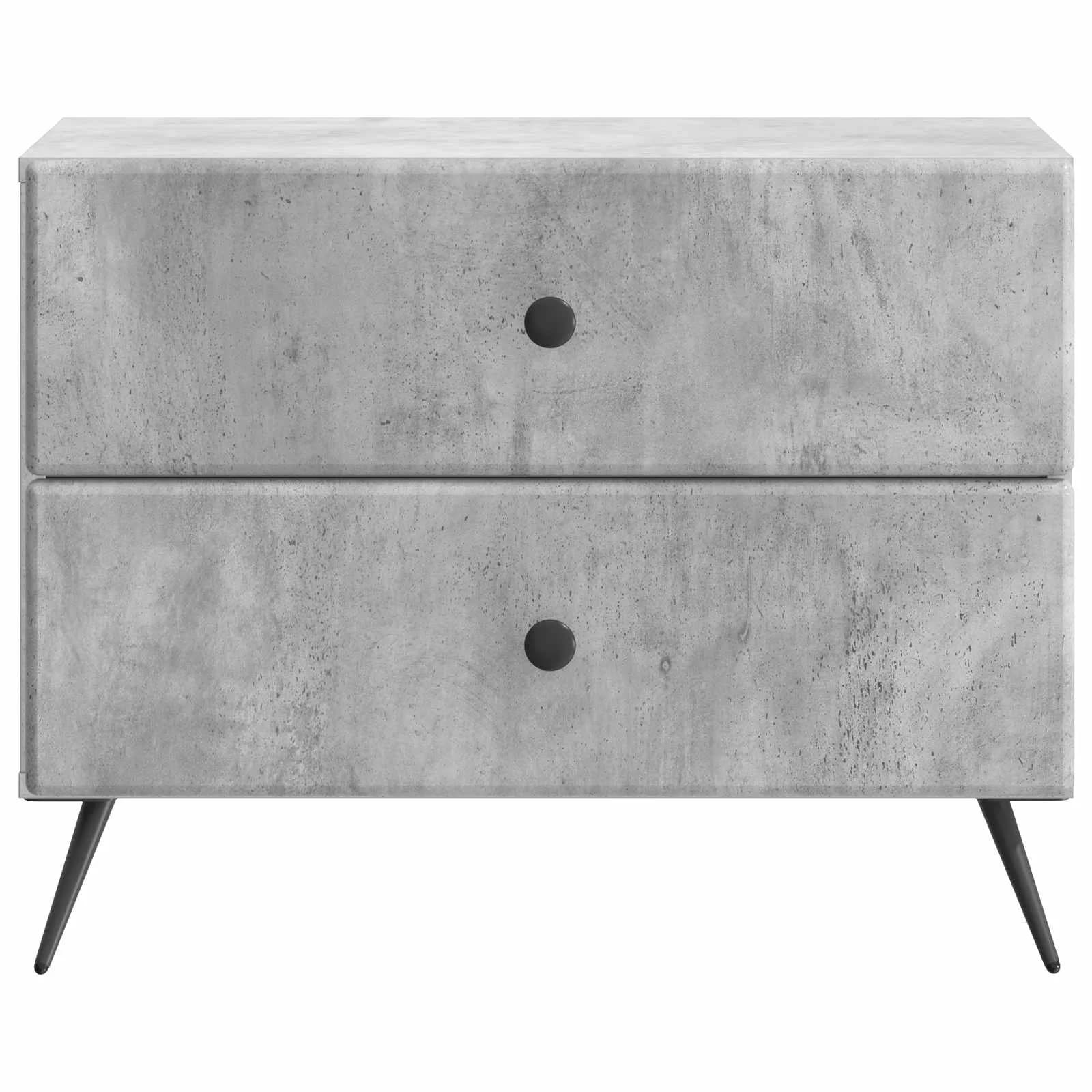 Nočna omarica Betonsko siva 62 x 34,5 x 47,5 cm Inženirski les - slika 5
