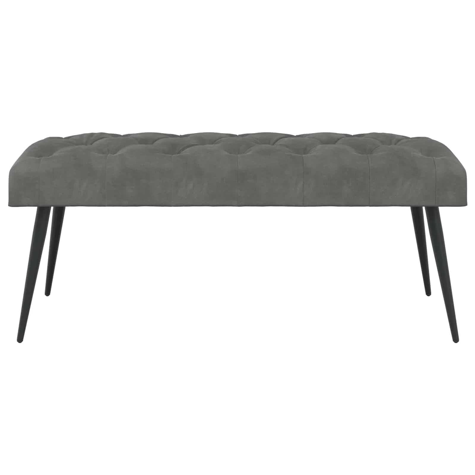 Klop s gumbnim oblazinjenjem Temno siva 110 x 40 x 46 cm Žamet - slika 5