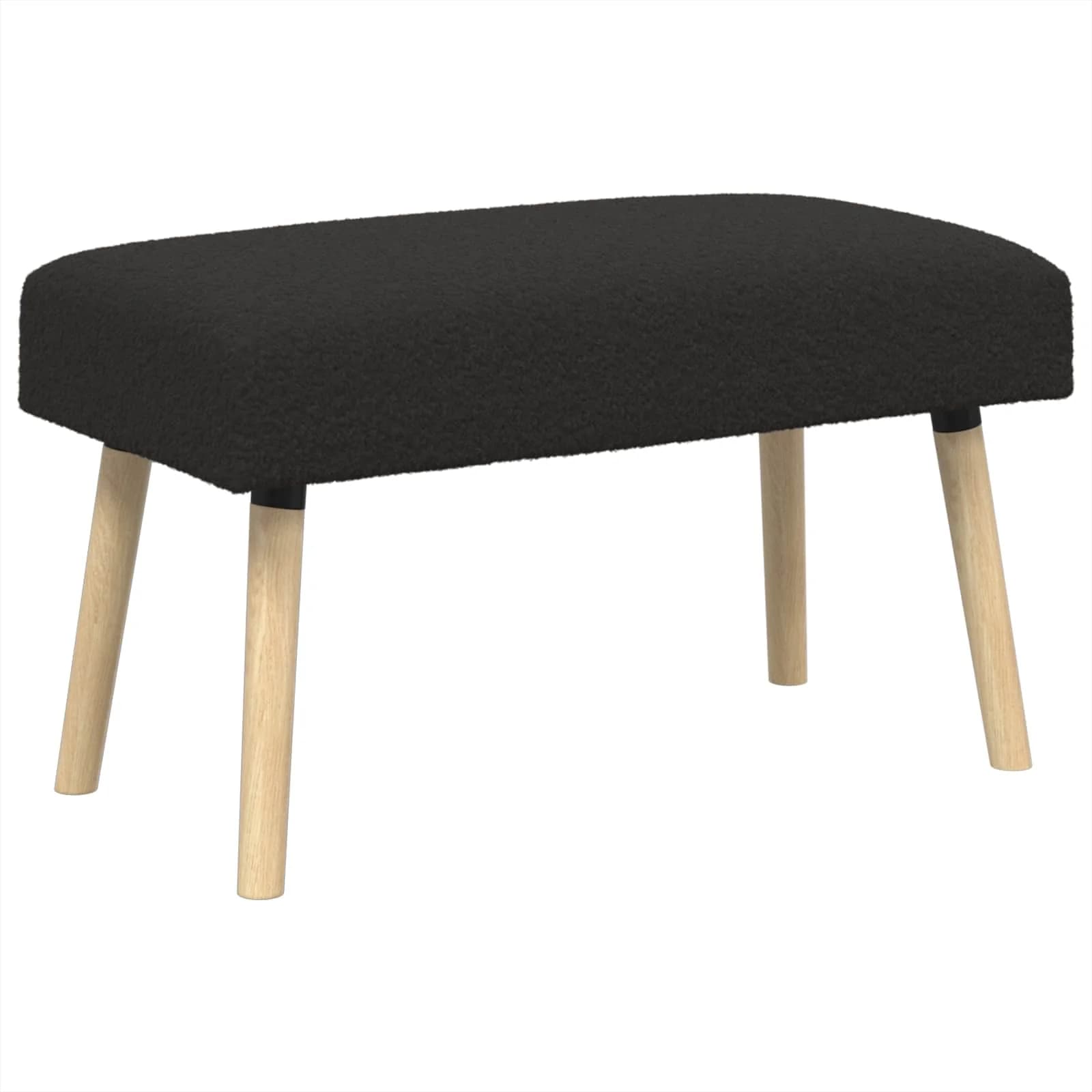 klop Enobarvno Črna 80 x 40 x 46 cm Bouclé - slika 2