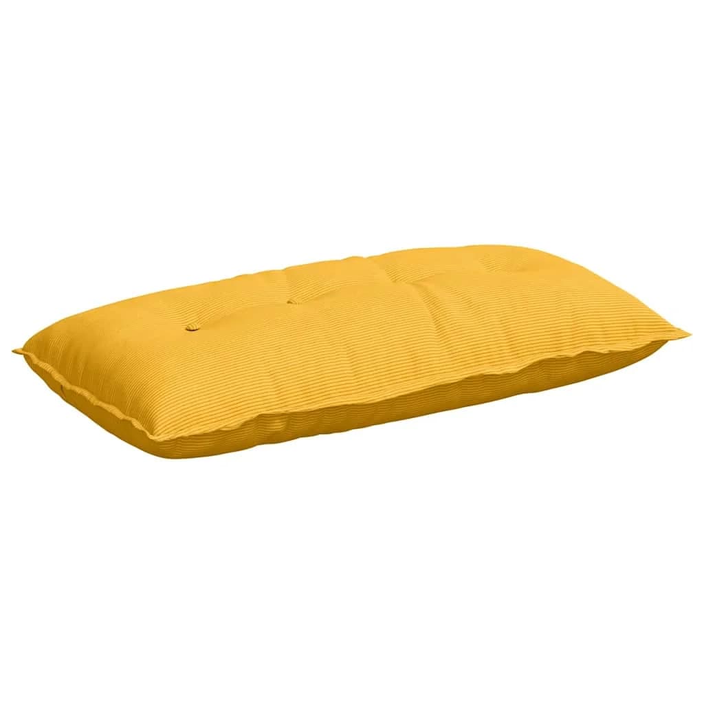 Poglavni vzglavnik Svetlo rumena 100 x 50 cm Žametna tkanina - slika 2