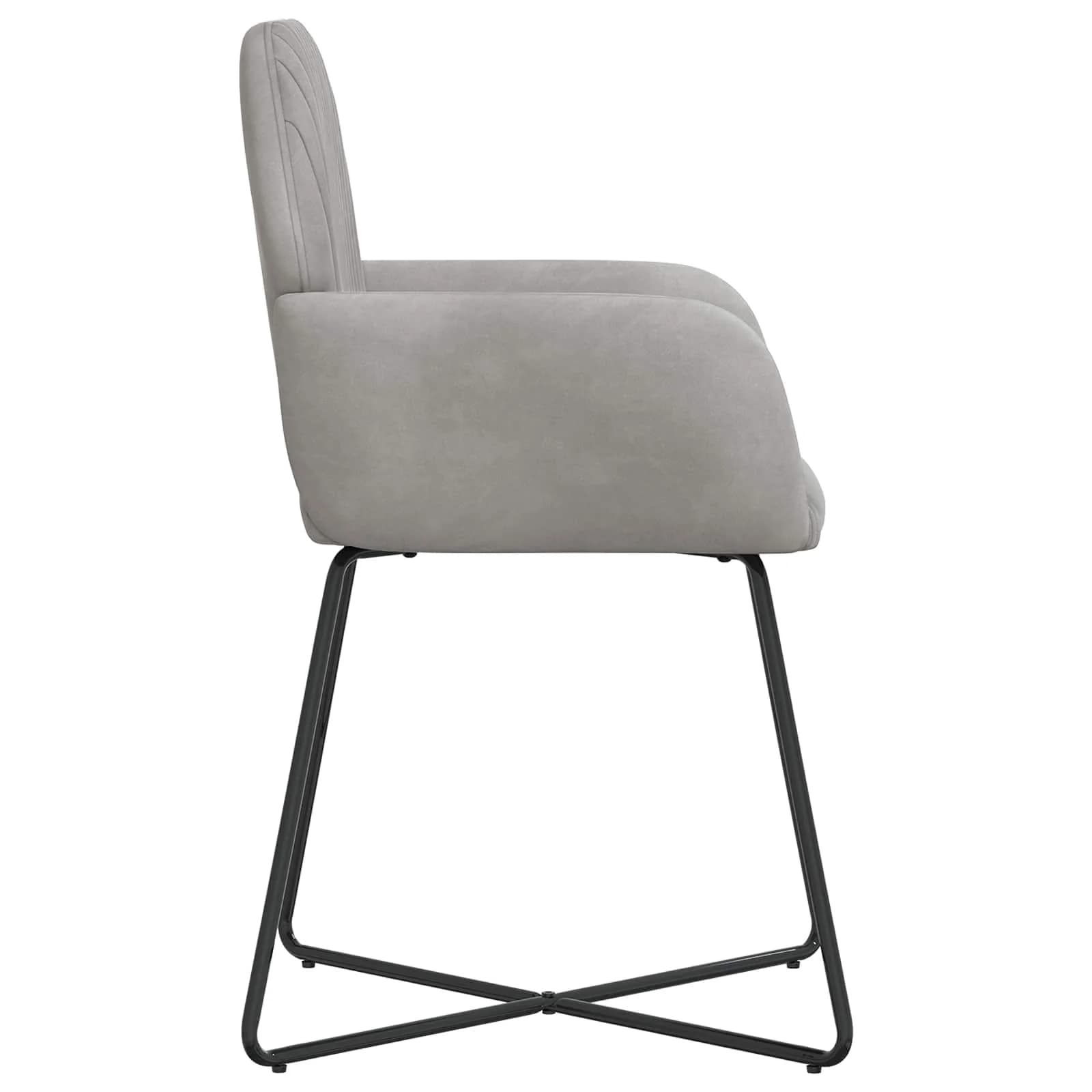 Jedilni stoli 2 kos Žamet Svetlo siva 55 x 50 x 84 cm - slika 4