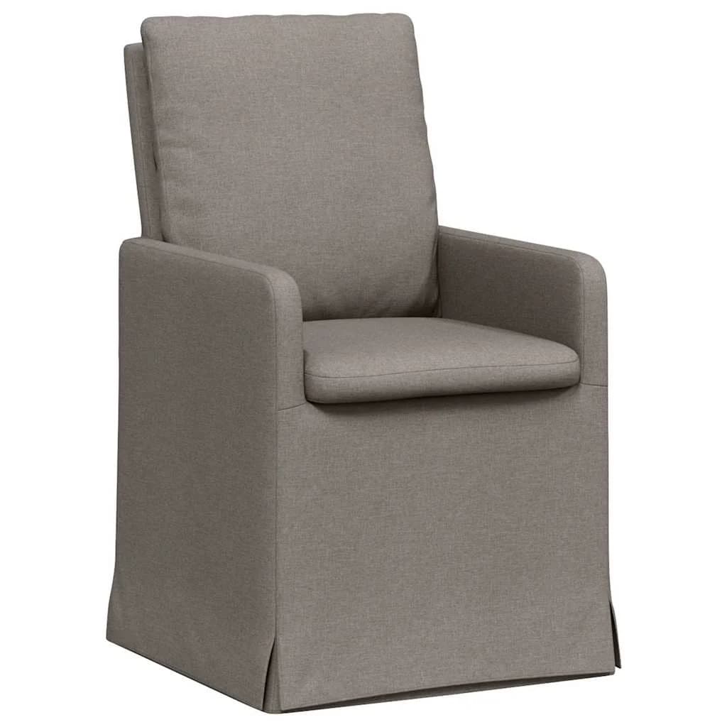 Jedilni stoli 2 kos blago Taupe 57 x 67 x 98 cm - slika 2