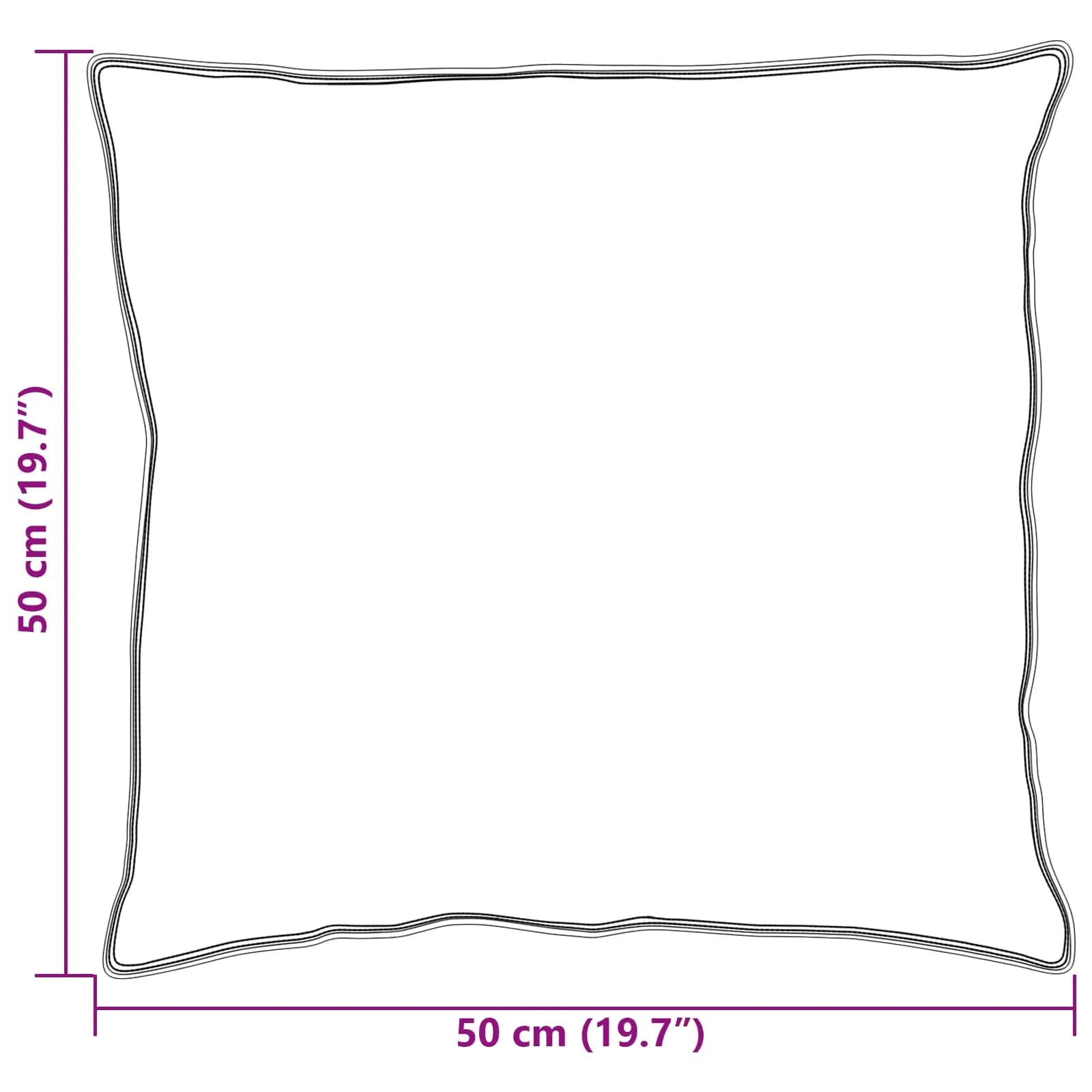 Vzglavnik 2 kos 50 x 50 cm Bombaž Bela - slika 4