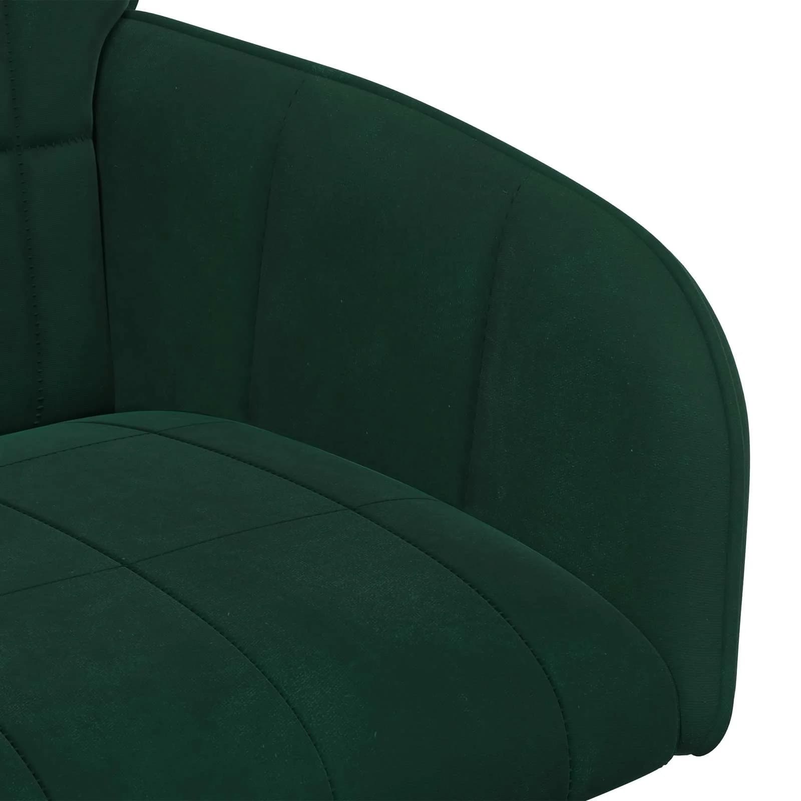 Jedilni stoli 6 kos Žamet Temno zelena 57 x 50 x 85 cm - slika 6