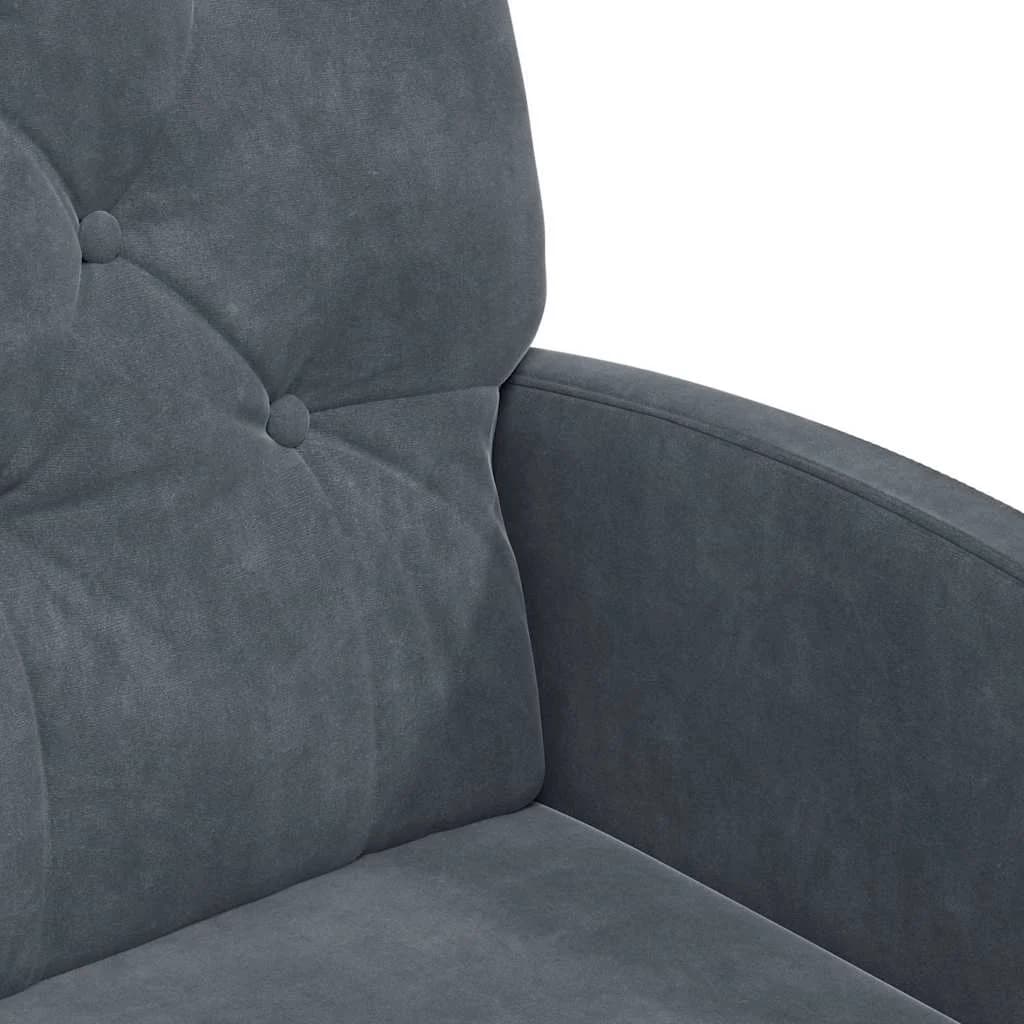 Jedilni stoli s kolesi 2 kos Žamet Temno siva 58 x 67 x 97 cm - slika 7